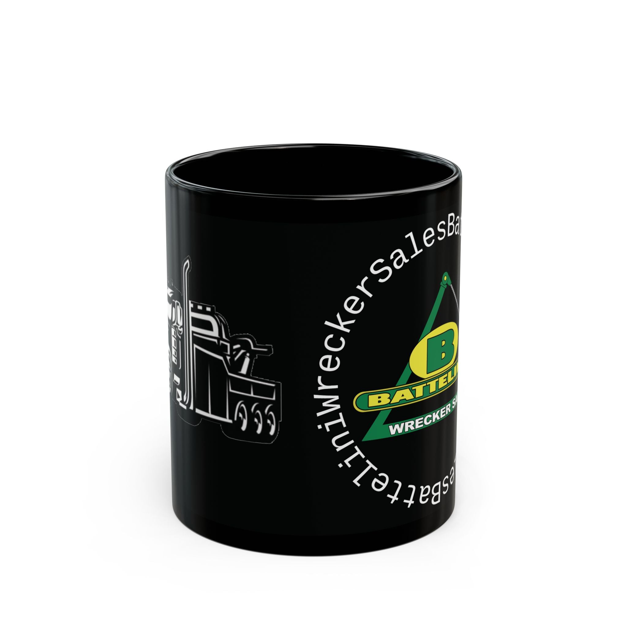 Battelini Black Mug - Classic Coffee Cup for Drivers, Perfect Gift for Holidays, Travel, and Work, 11oz or 15oz