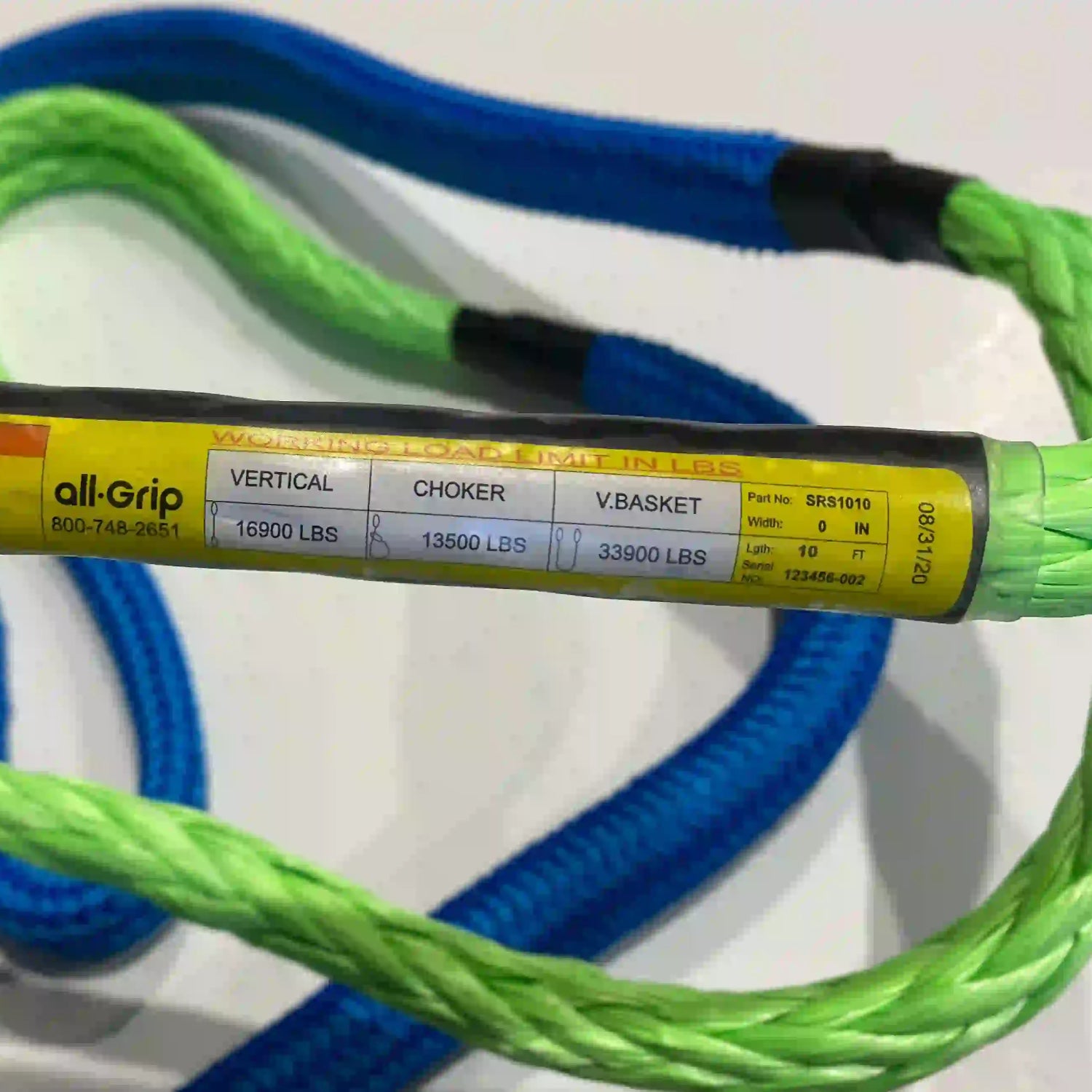 all-grip endless loop synthetic sling working load limits on the label