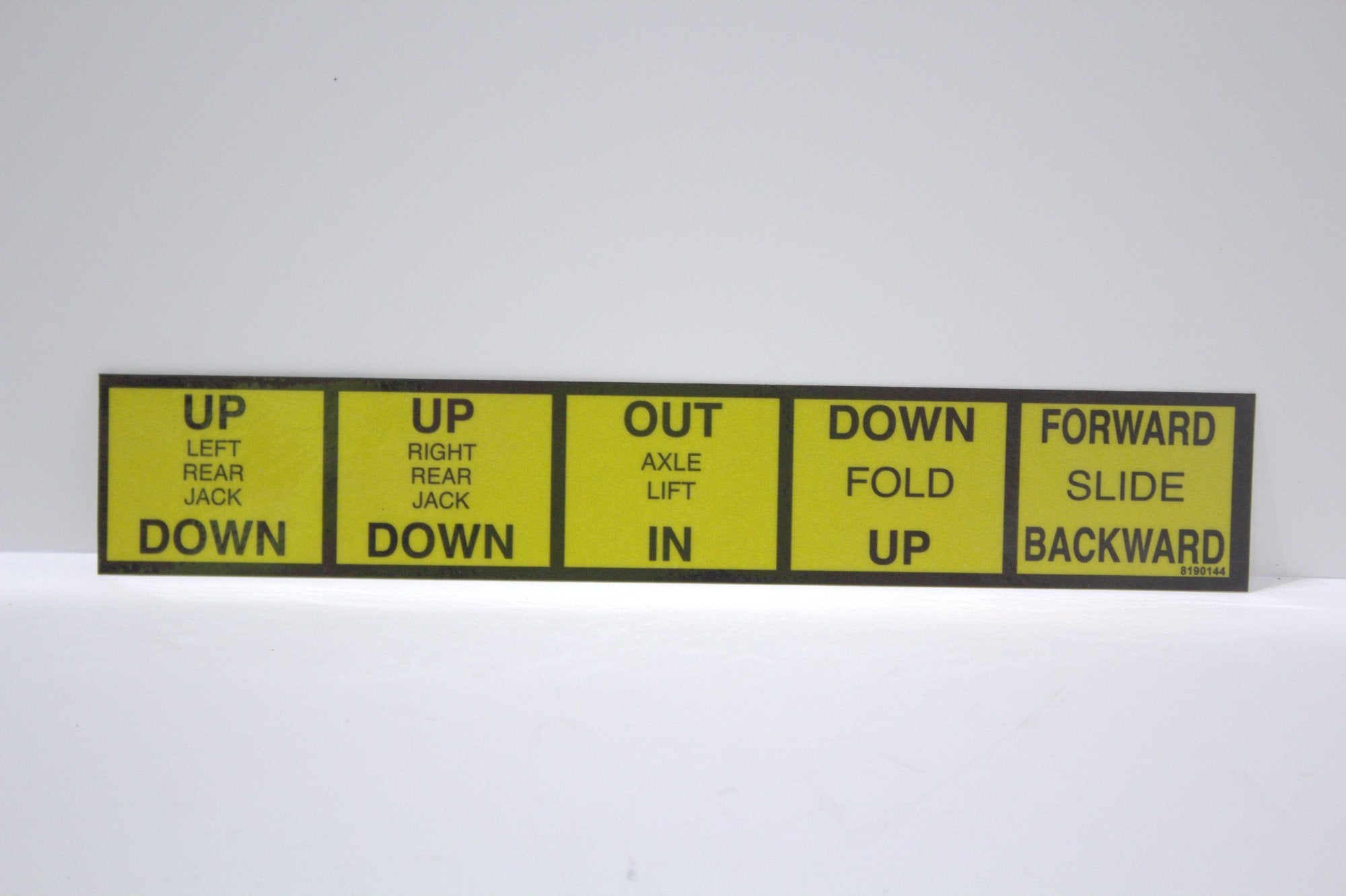 axle lift sticker - vehicle decals