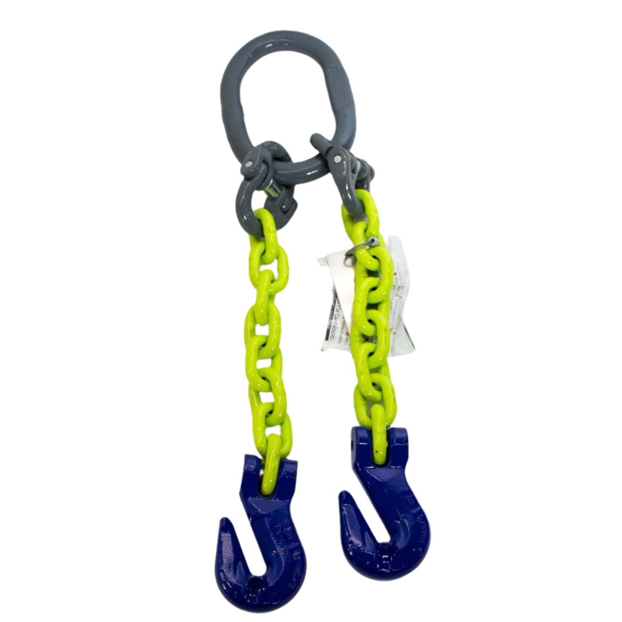 DOG81.5 heavy duty V-chain with grab hooks for rigging, lifting, and towing accessories, commonly used as wrecker parts.