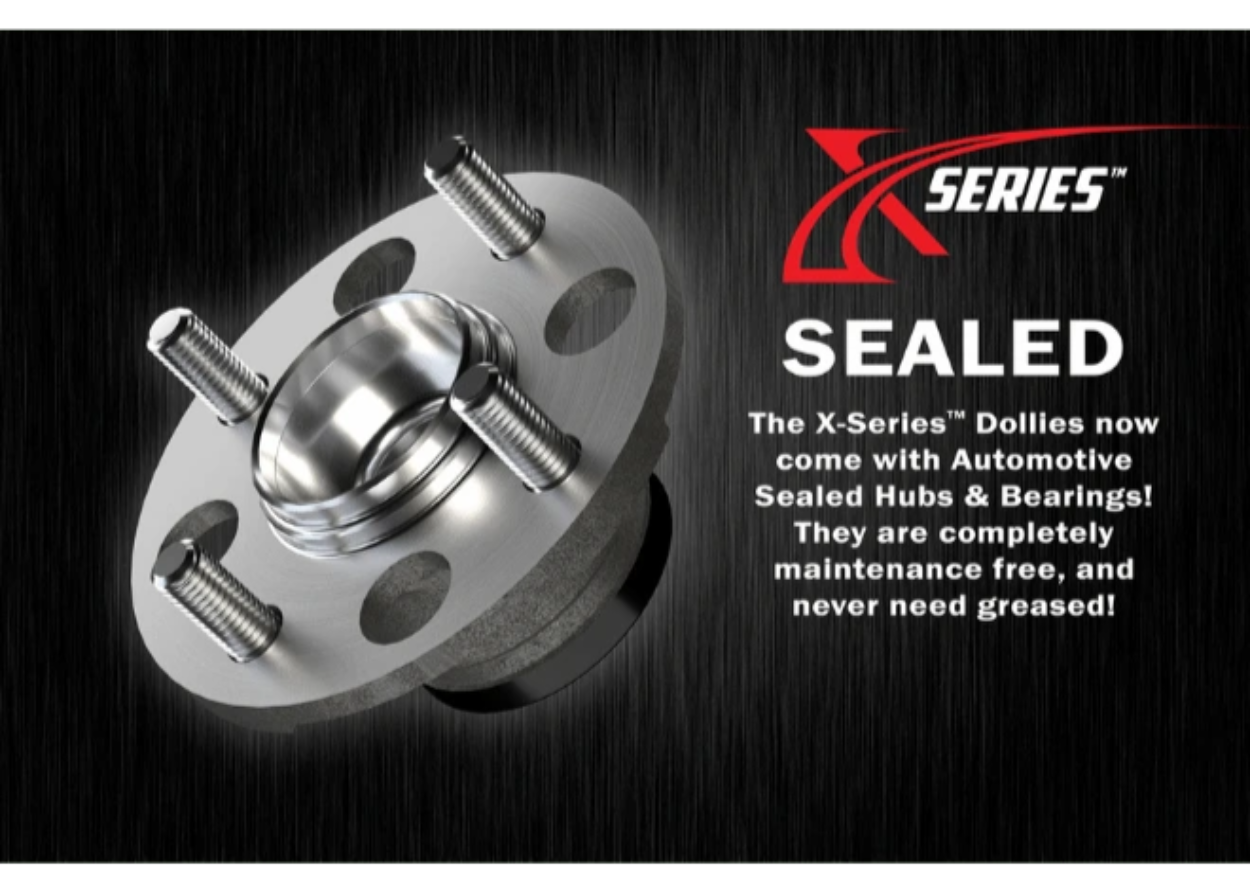 the X-series dollies come with sealed hubs and bearings so they're maintenance free and never need to be greased