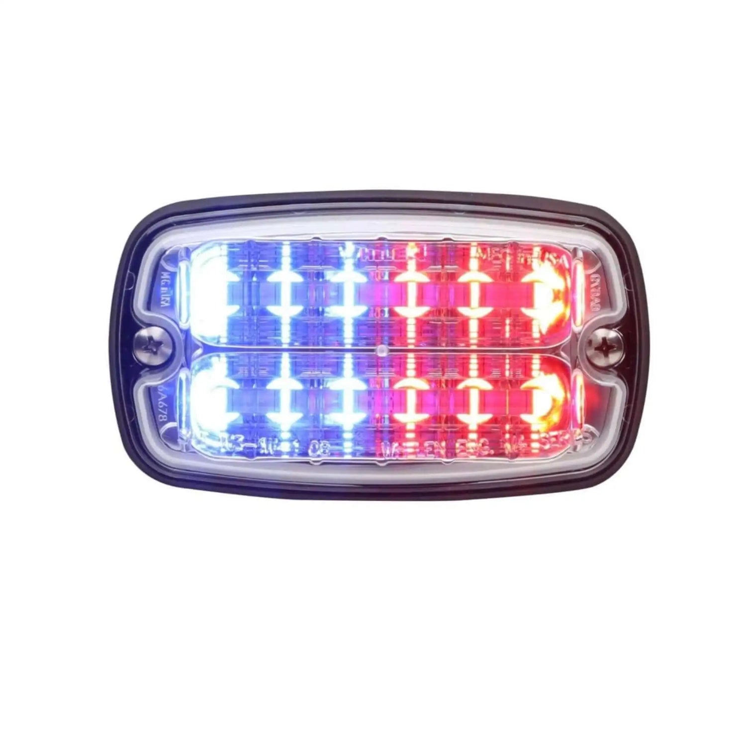 whelen m-series linear split colot led strobe light  blue/red colors