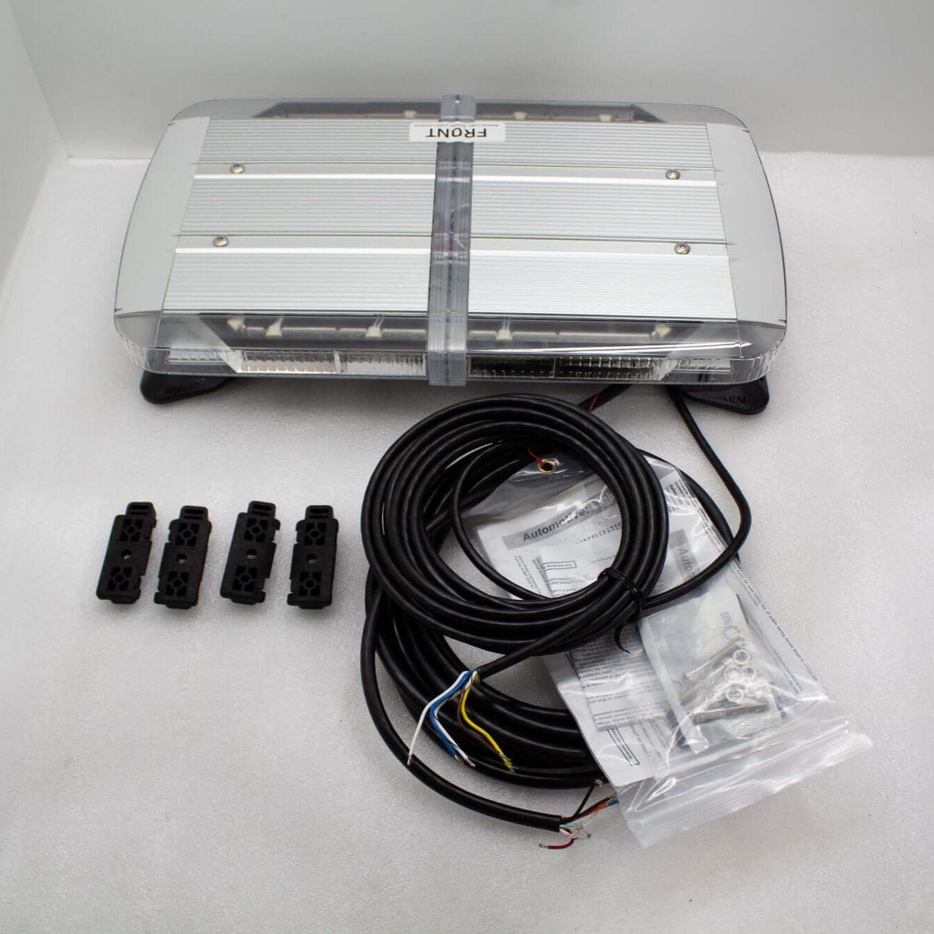 Whelen Mini Legacy Series Light Bar with accessories, wiring, and mounting options for enhanced performance and durability.