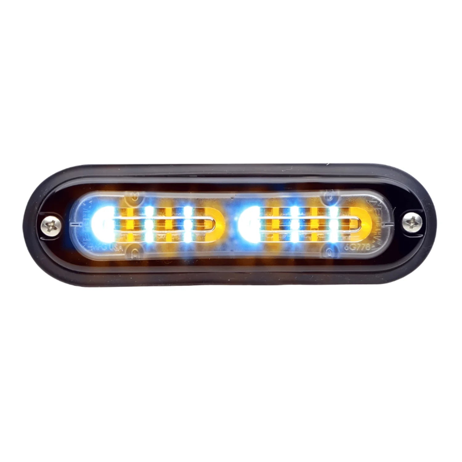 blue/amber ion t-series duo color linear LED lightheads by Whelen - emergency and warning lights