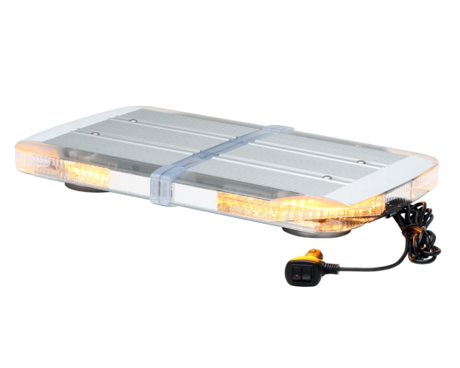 Whelen Mini Legacy Series Light Bar with orange lights and durable aluminum construction for versatile applications. gt9aaaap