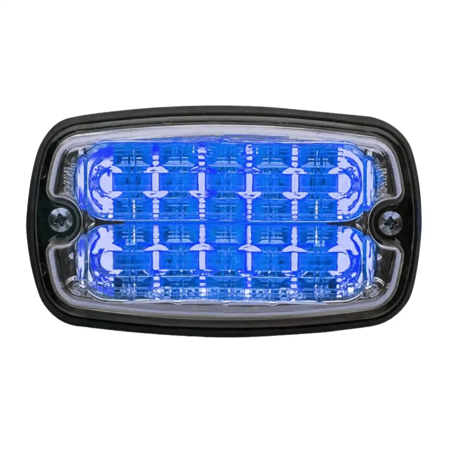 blue m4 series linear super led strobe lights from whelen. premium truck emergency and warning lights
