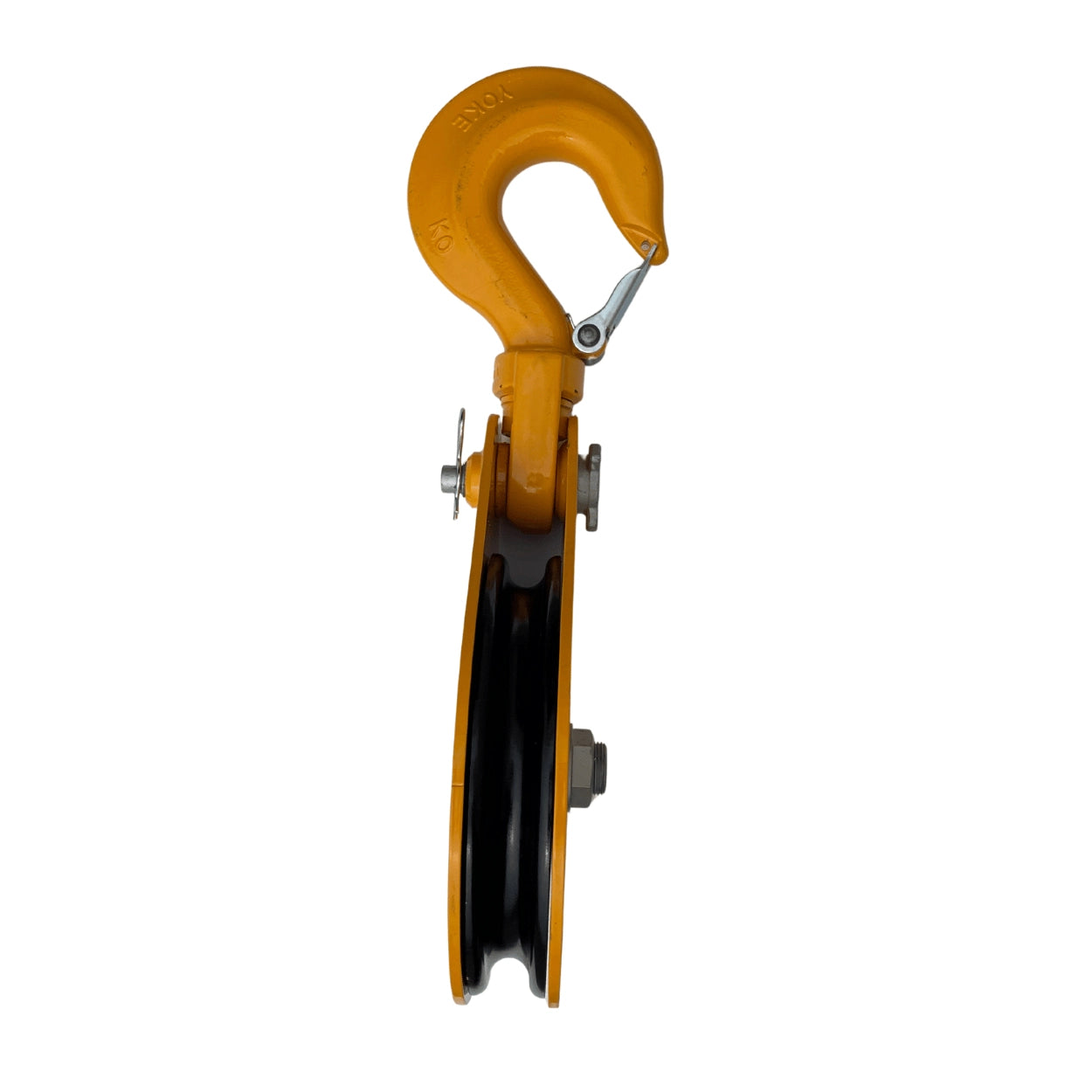yoke 12 ton 10 inch alloy snatch block with hook for heavy towing and rigging jobs