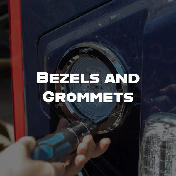 bezels and grommets for semi truck lighting