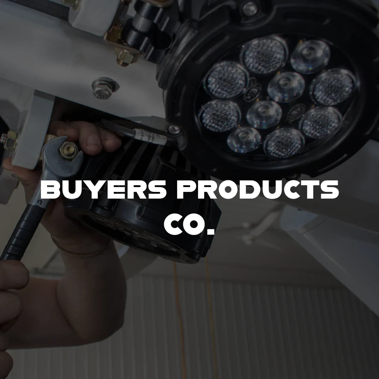 buyers products co premium work lights being installed on a work truck