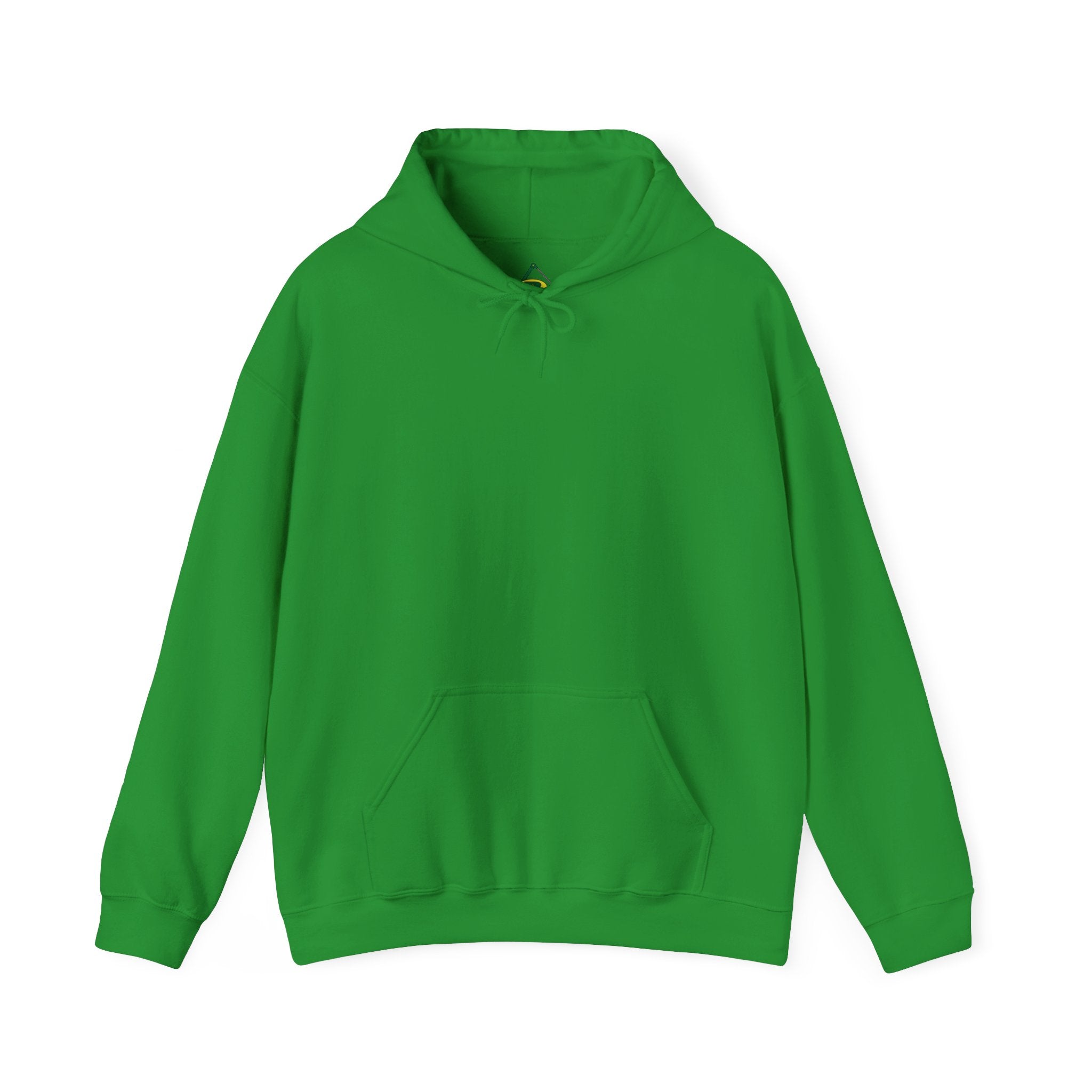 Plain green SDMO Towing Hoodie in unisex heavy blend, regular fit with drawstring hood and kangaroo pocket, perfect for personalization.