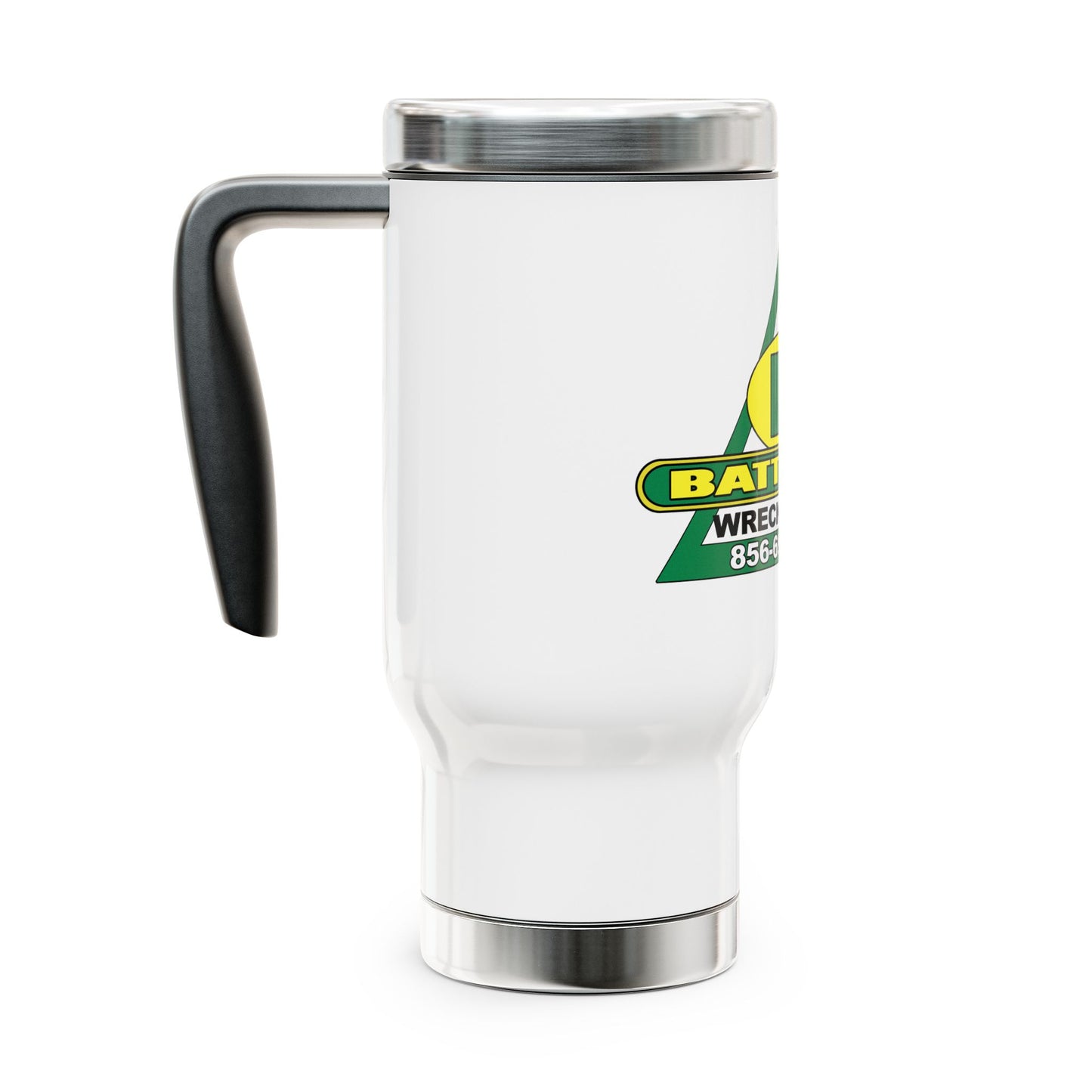 Stainless Steel Travel Mug with Handle, 14oz