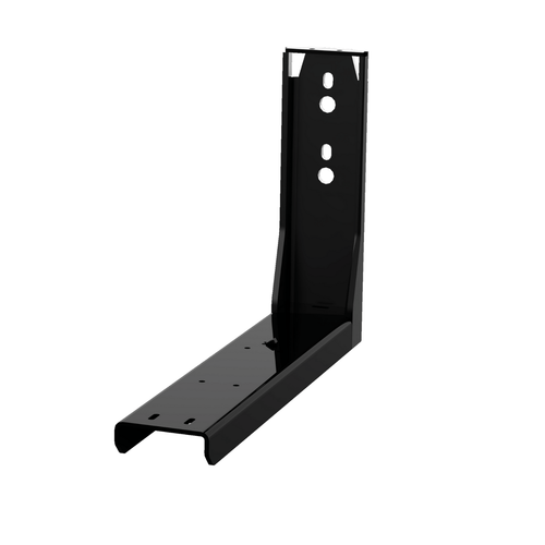 16-1/2'' Quick Mount toolbox bracket in black steel with Endurance Powder Coat finish, designed for easy truck toolbox installation.