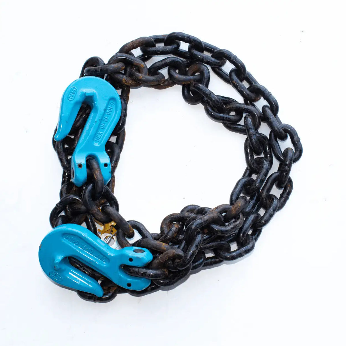 grade 100 heavy duty tow chain made by b/a products co. used to secure heavy loads. Rated for overhead lifting.