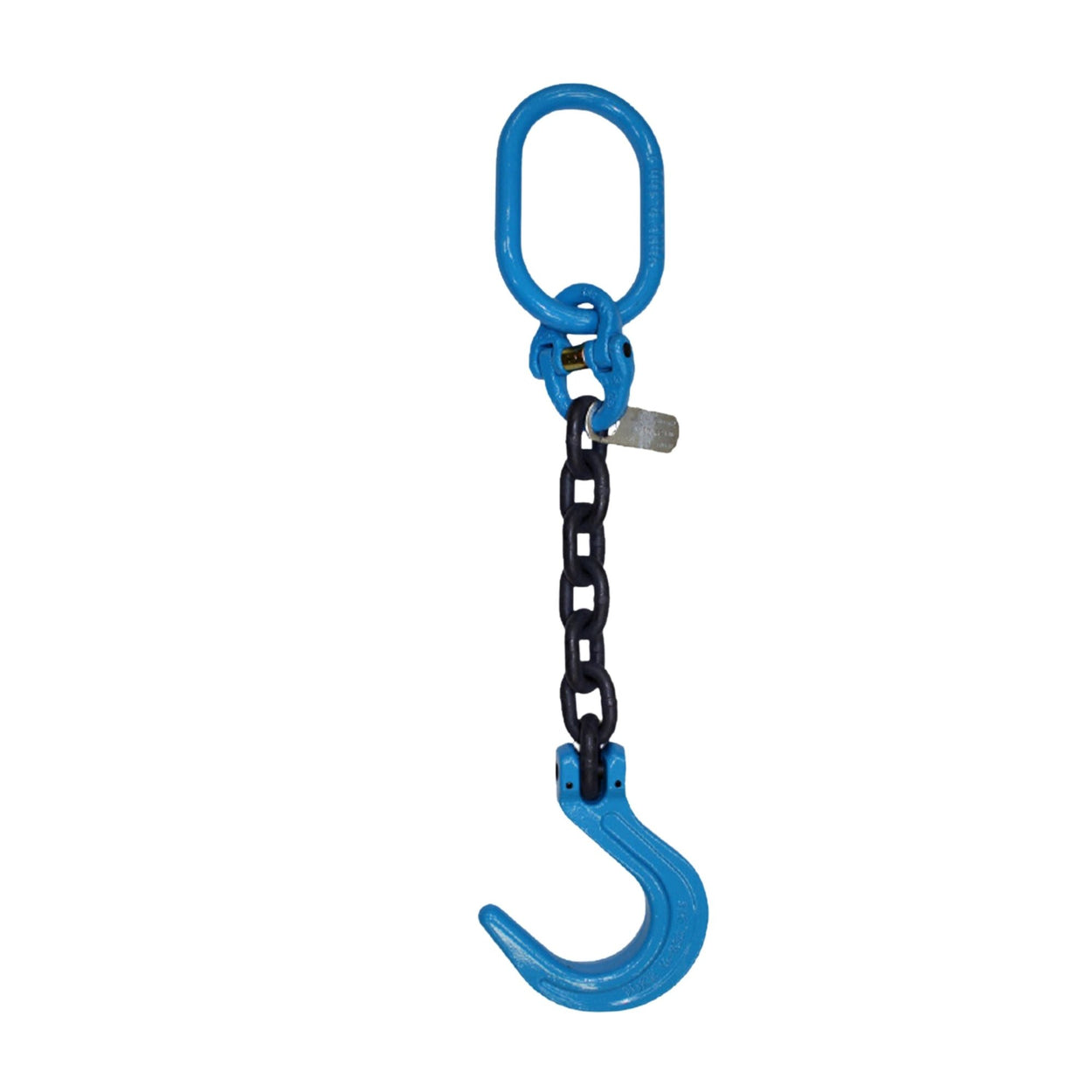 oblong link - foundry hook - hook on a chain - rigging