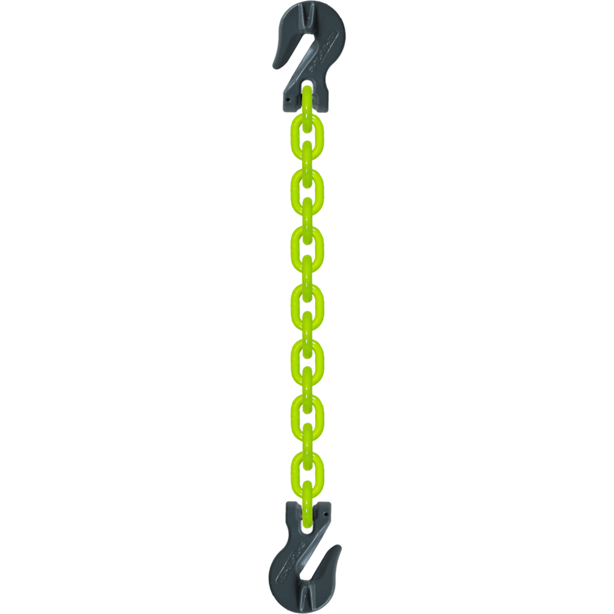 Hi-vis 1/2" grade 100 heavy duty chain, ideal for truck tool box storage and wrecker supplies.