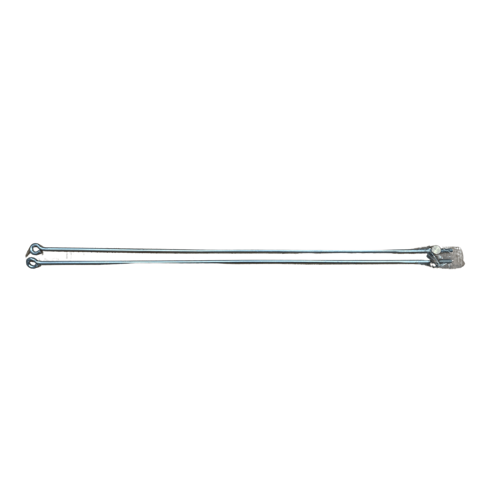 this connection rod connects the paddle lock to the latches so lifting the paddle handle will unlock and open the toolbox door