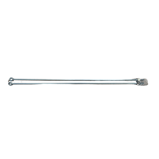 this connection rod connects the paddle lock to the latches so lifting the paddle handle will unlock and open the toolbox door