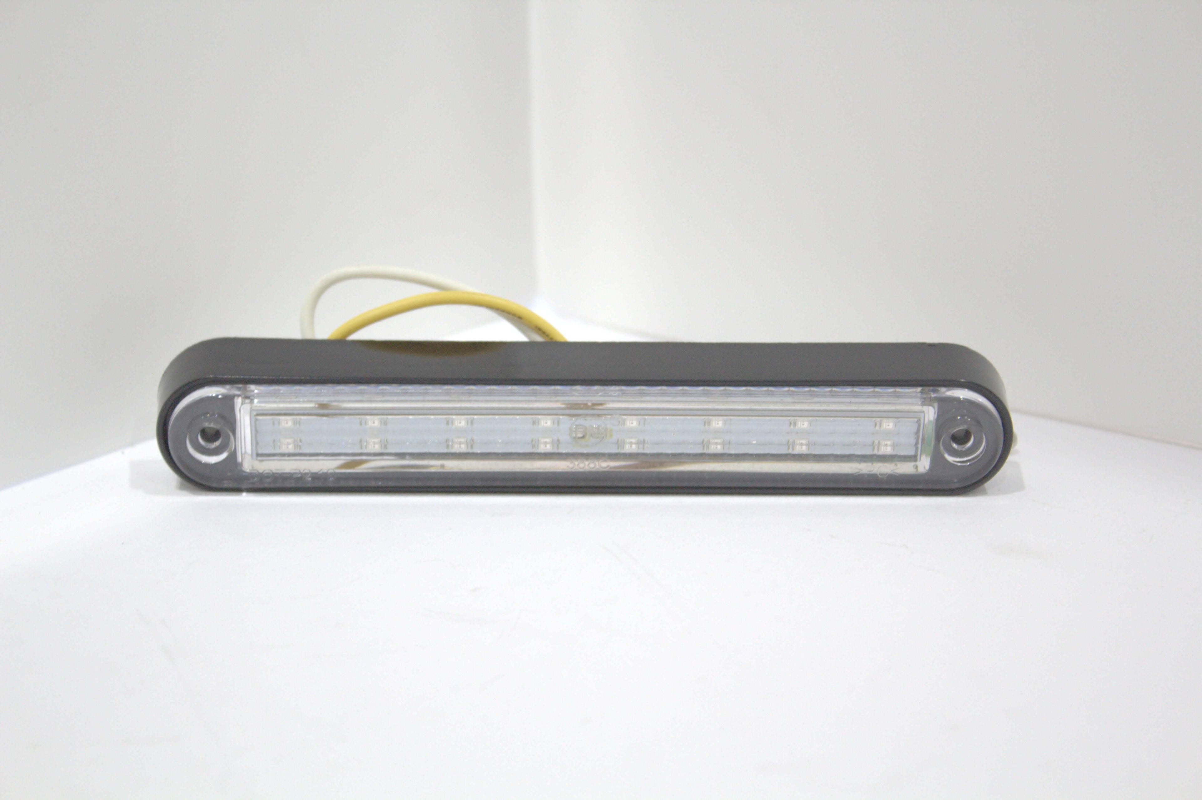 LED position marker light with a sleek black bezel, ideal for wrecker body clearance and enhanced visibility.