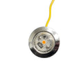 Single Diode 3/4 Inch Amber LED Light with Chrome Bezel