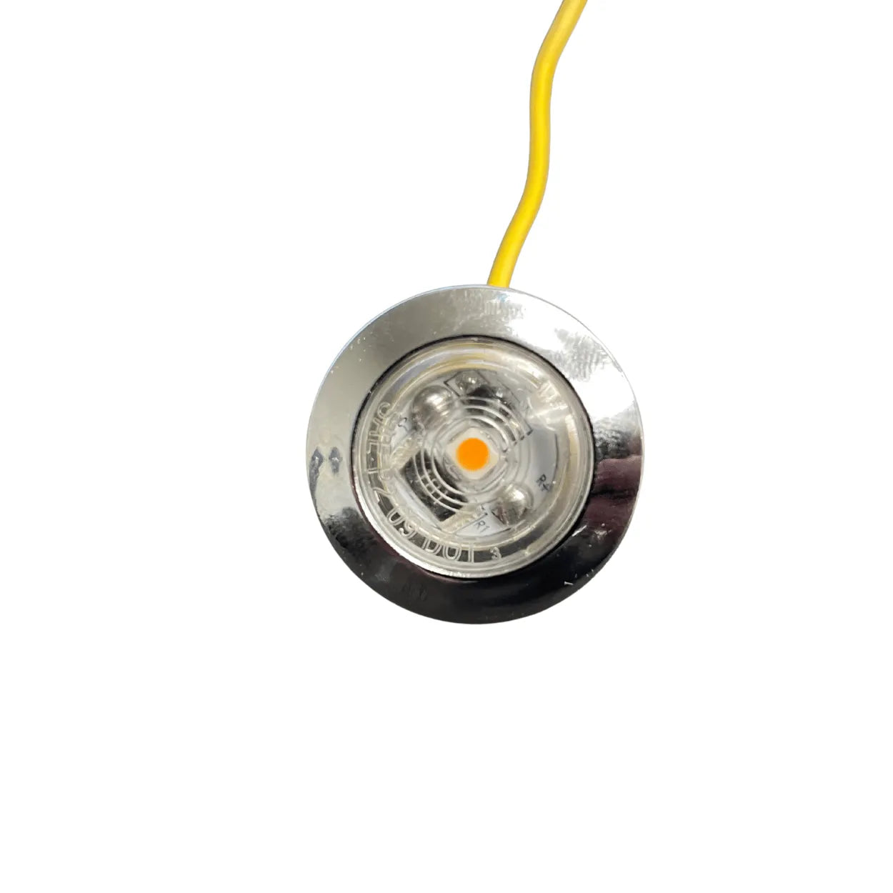 Single Diode 3/4 Inch Amber LED Light with Chrome Bezel