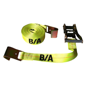 tie down ratchet straps with flat hooks from b/a products co. The perfect tie down strap for vehicle recovery