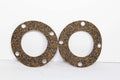 Gasket - Air Cylinder #442217, two round gaskets with holes, durable material for reliable sealing in air cylinders.