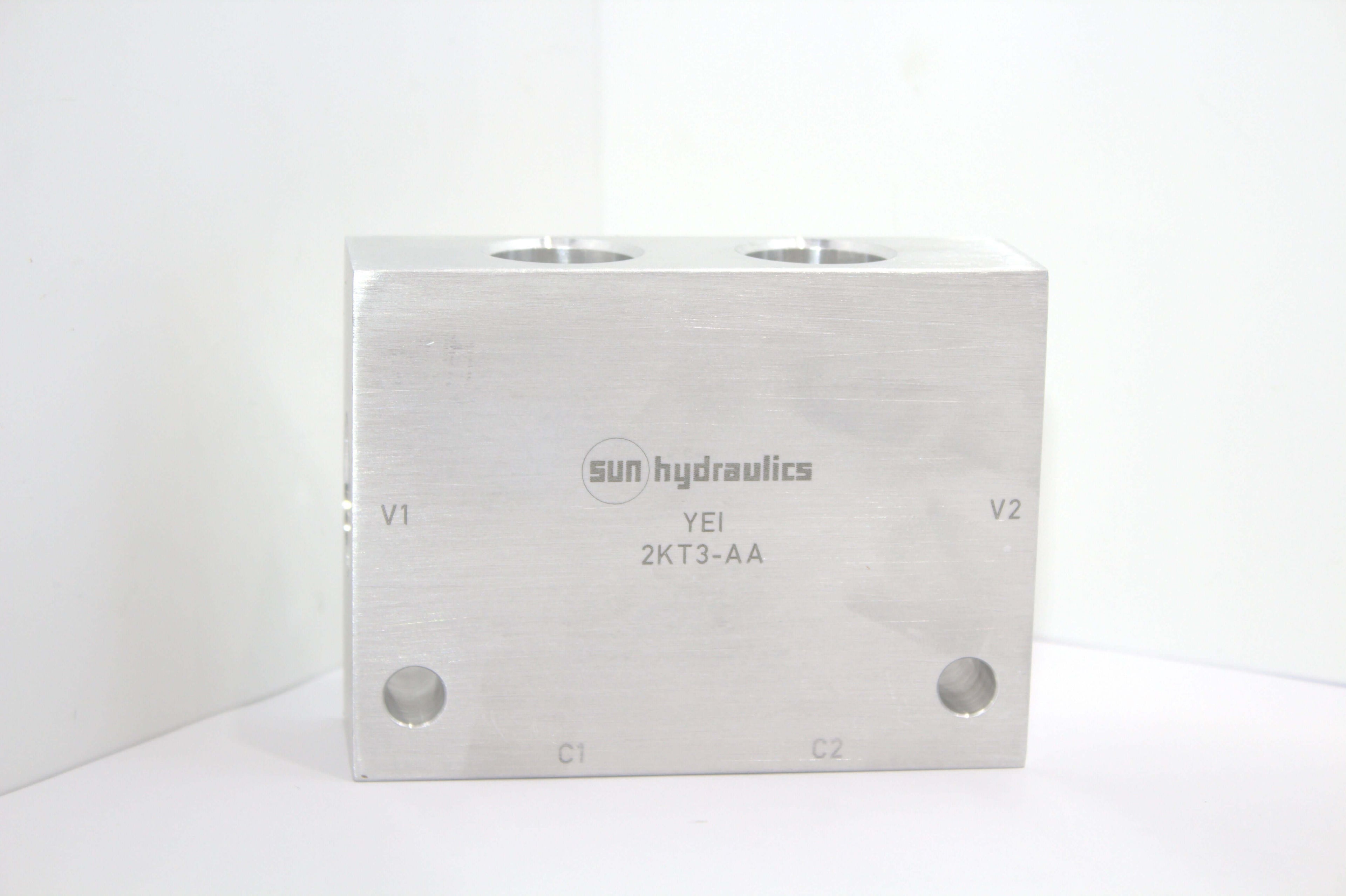 Sun Hydraulics Safety Block Cross Pilot Manifold YEI for reliable hydraulic systems in rugged environments.