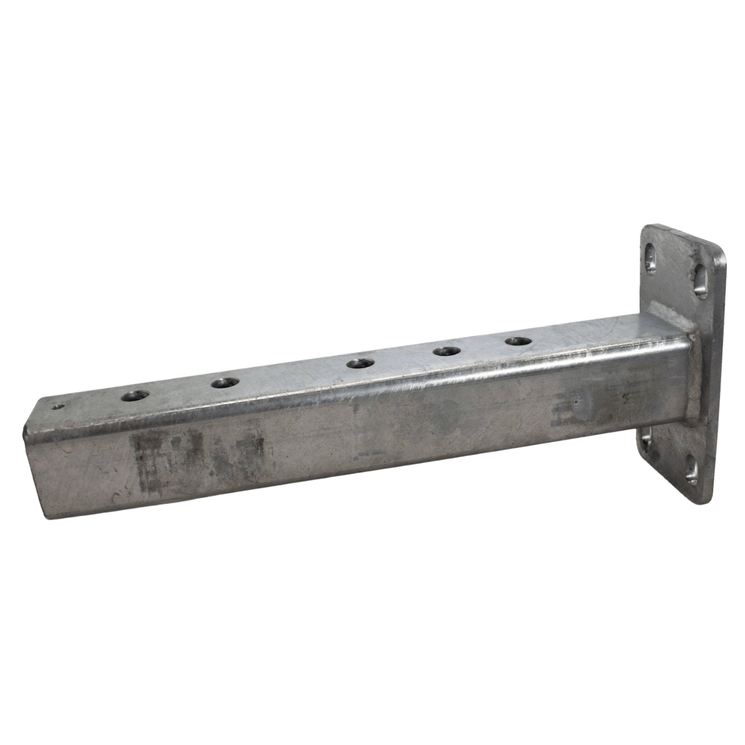 Bolt-on receiver hanger for storing swivel adapters and stabilizer grips used for towing and recovery