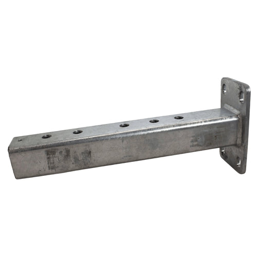 Bolt-on receiver hanger for storing swivel adapters and stabilizer grips used for towing and recovery