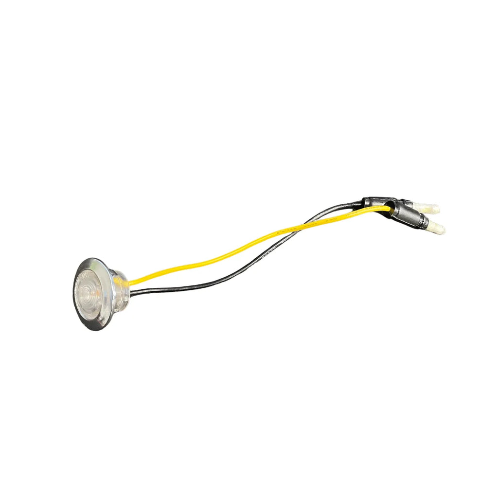 Single Diode 3/4 Inch Amber LED Light with Chrome Bezel