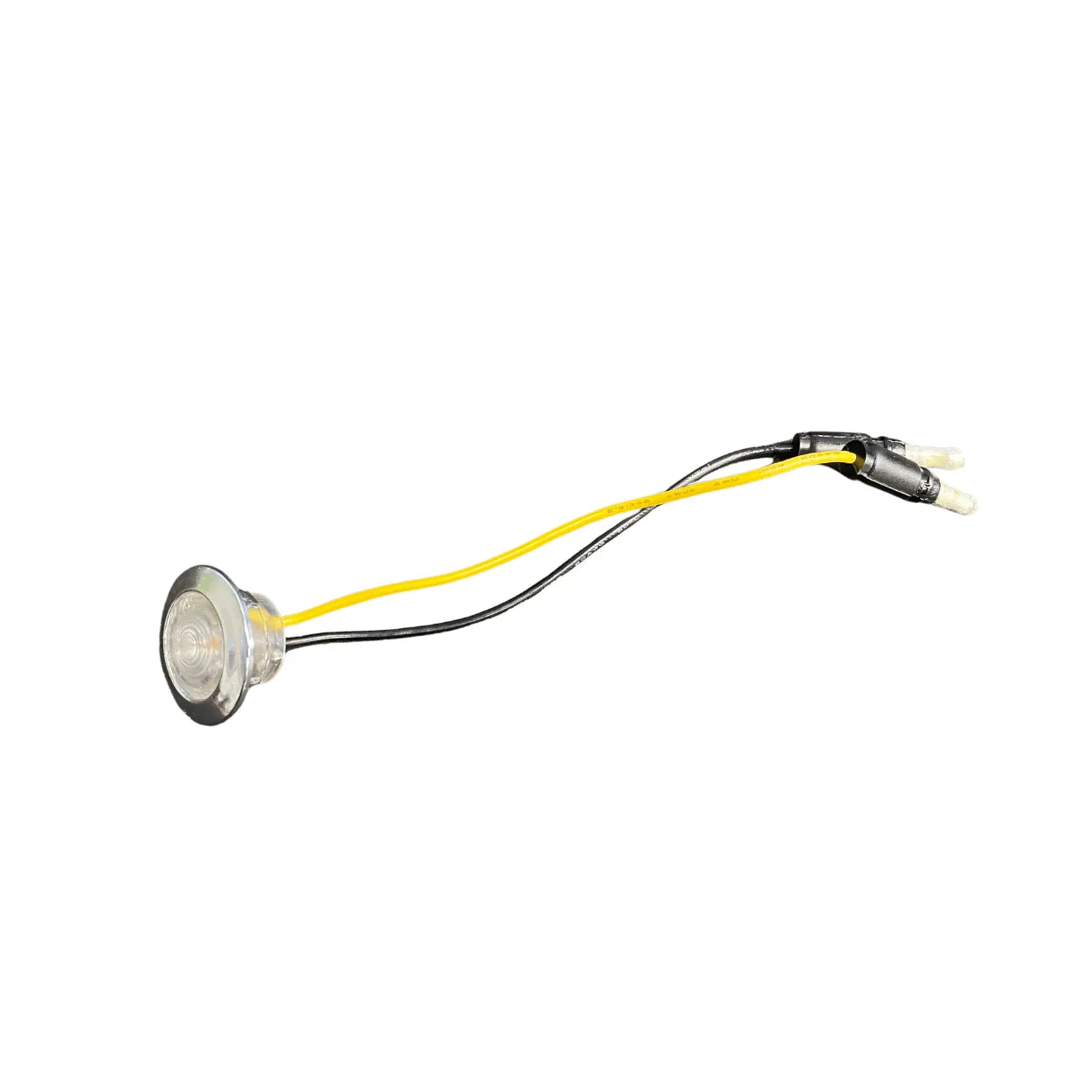 Single Diode 3/4 Inch Amber LED Light with Chrome Bezel