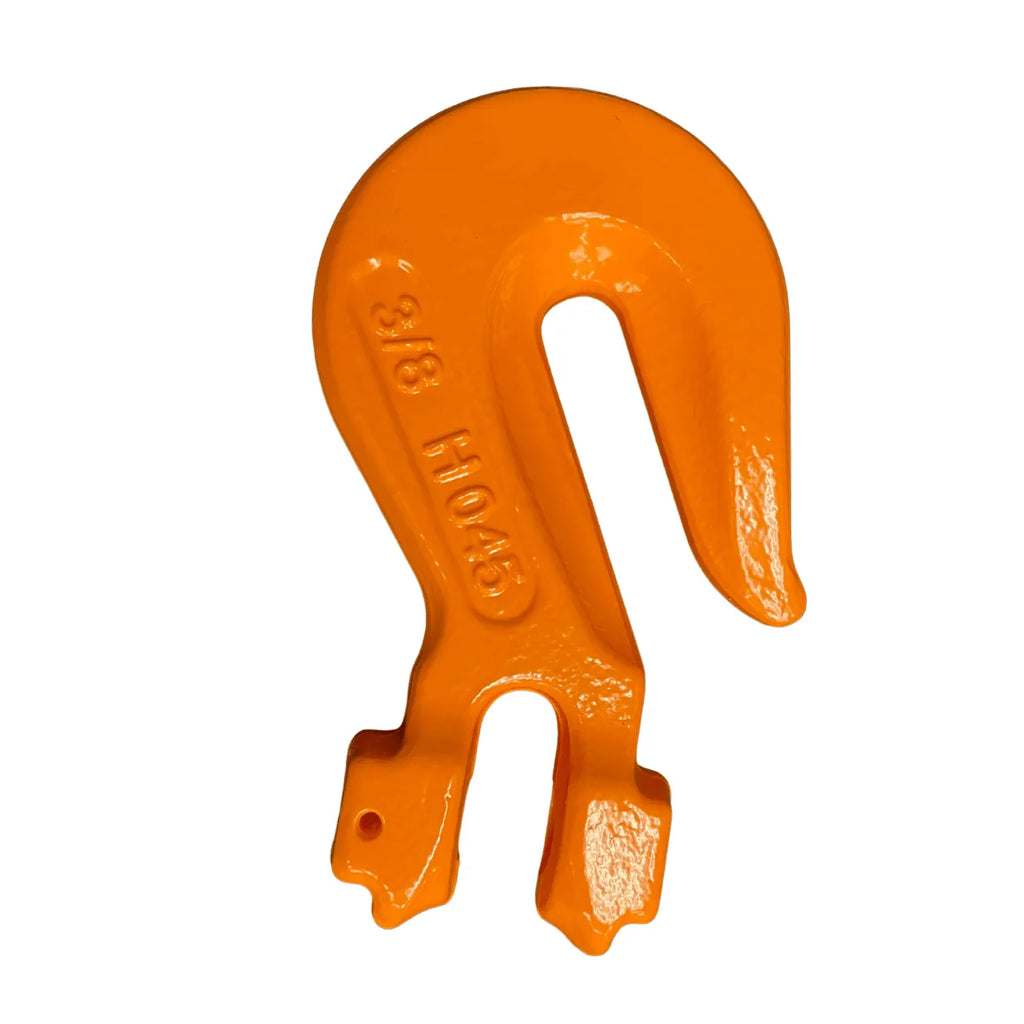 orange 3/8" grade 100 clevis grab hook replacement. Part #XCG375NC