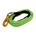 3/8" x 50' hi-vis green synthetic winch line with self locking hook - #PWL-3850