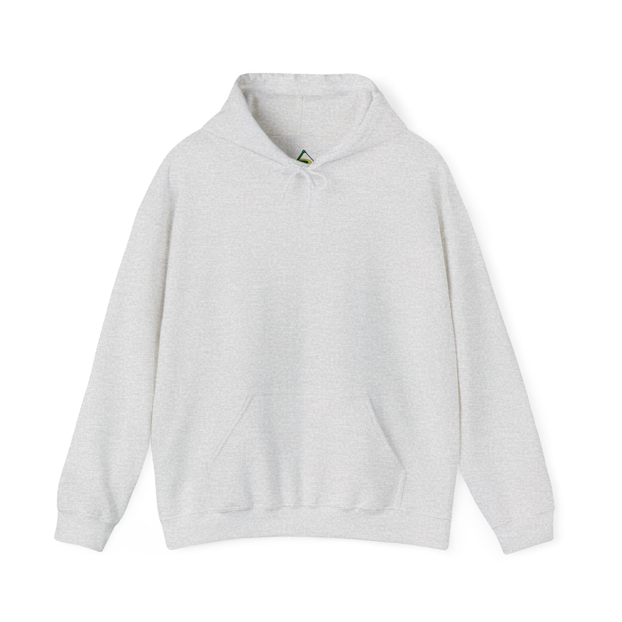 Plain light gray SDMO Towing Hoodie in unisex heavy blend style, featuring soft cotton-polyester fabric and front kangaroo pocket.
