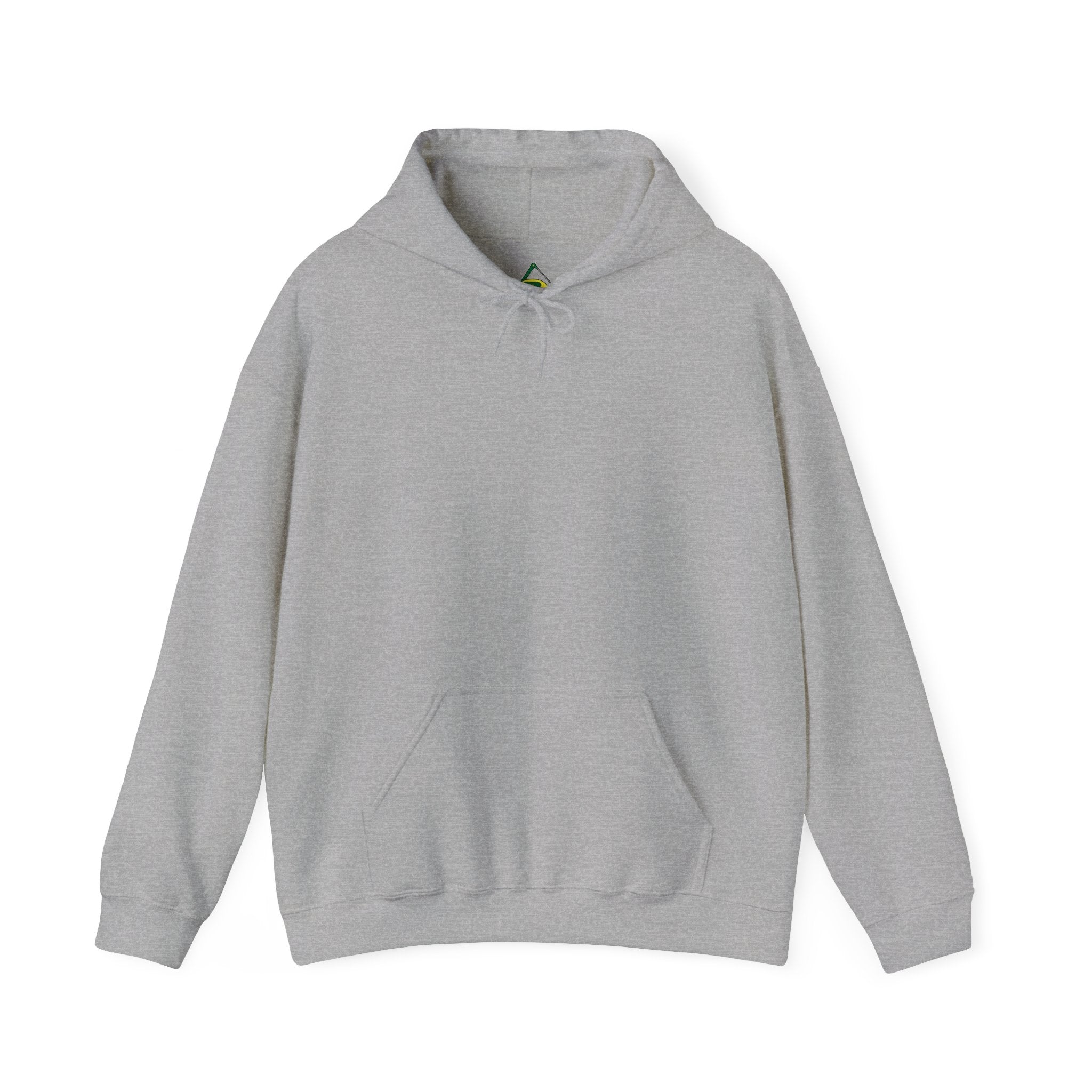 Plain sport gray SDMO Towing Hoodie in unisex heavy blend, ideal for custom DTG printing or embroidery, with cozy fleece interior.