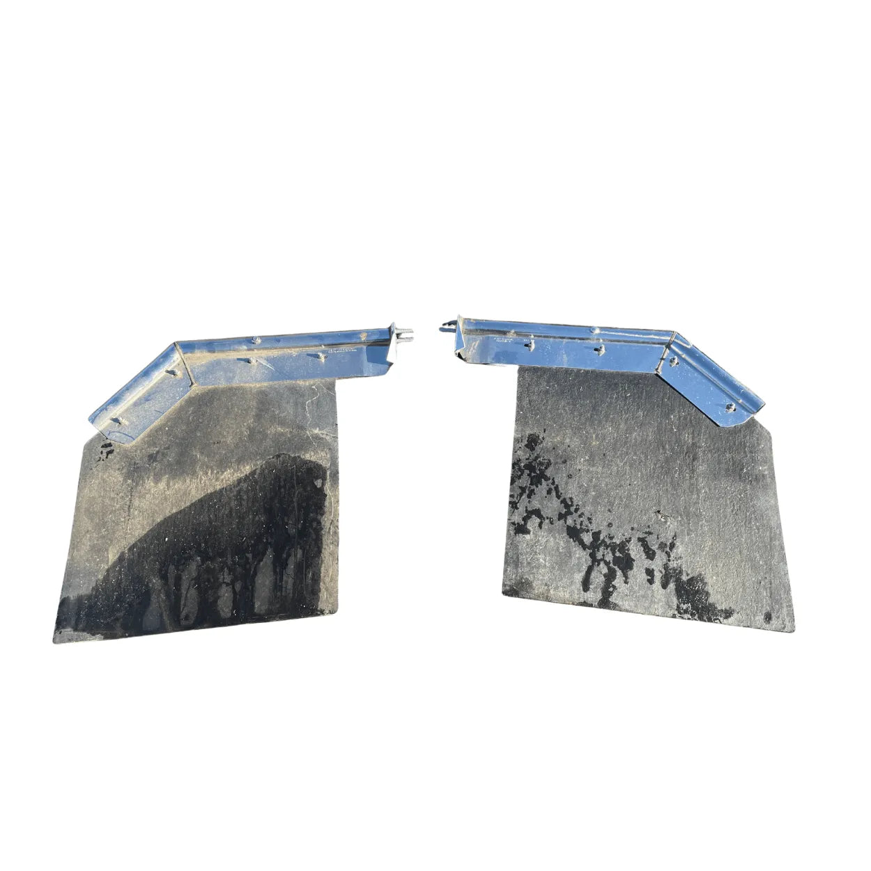 Mudflap Hanger for Semi Trucks 30" Chrome Set w/ Angled Reflectors