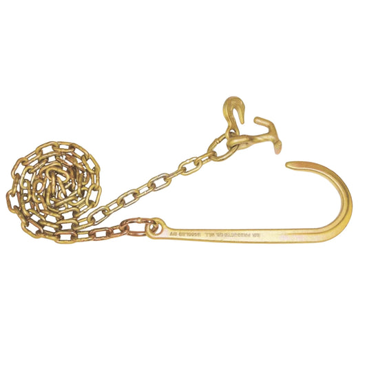 5/16" X 8' J Chain 15" - J Hook - Grab Hook - Hammerhead Hook N711-6H