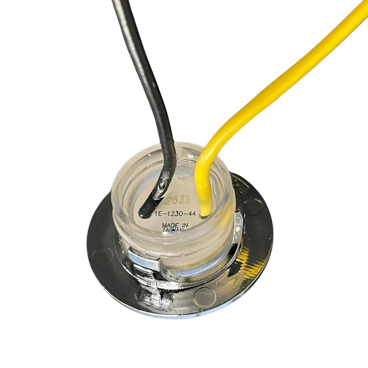 Single Diode 3/4 Inch Amber LED Light with Chrome Bezel