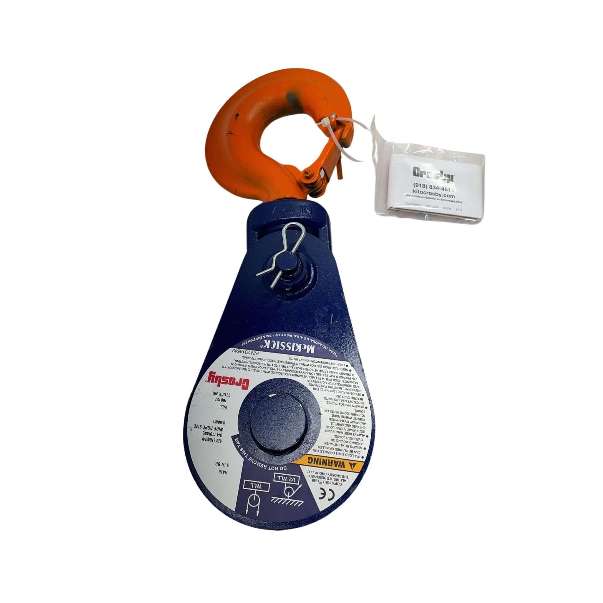 8 ton snatch block with hook - crosby snatch block w/ hook - rigging