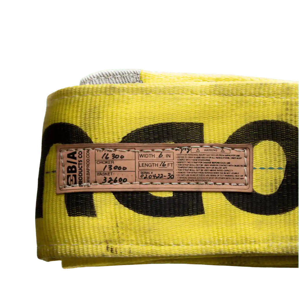 6" x 16' B/A Products 2 Ply Recovery Straps