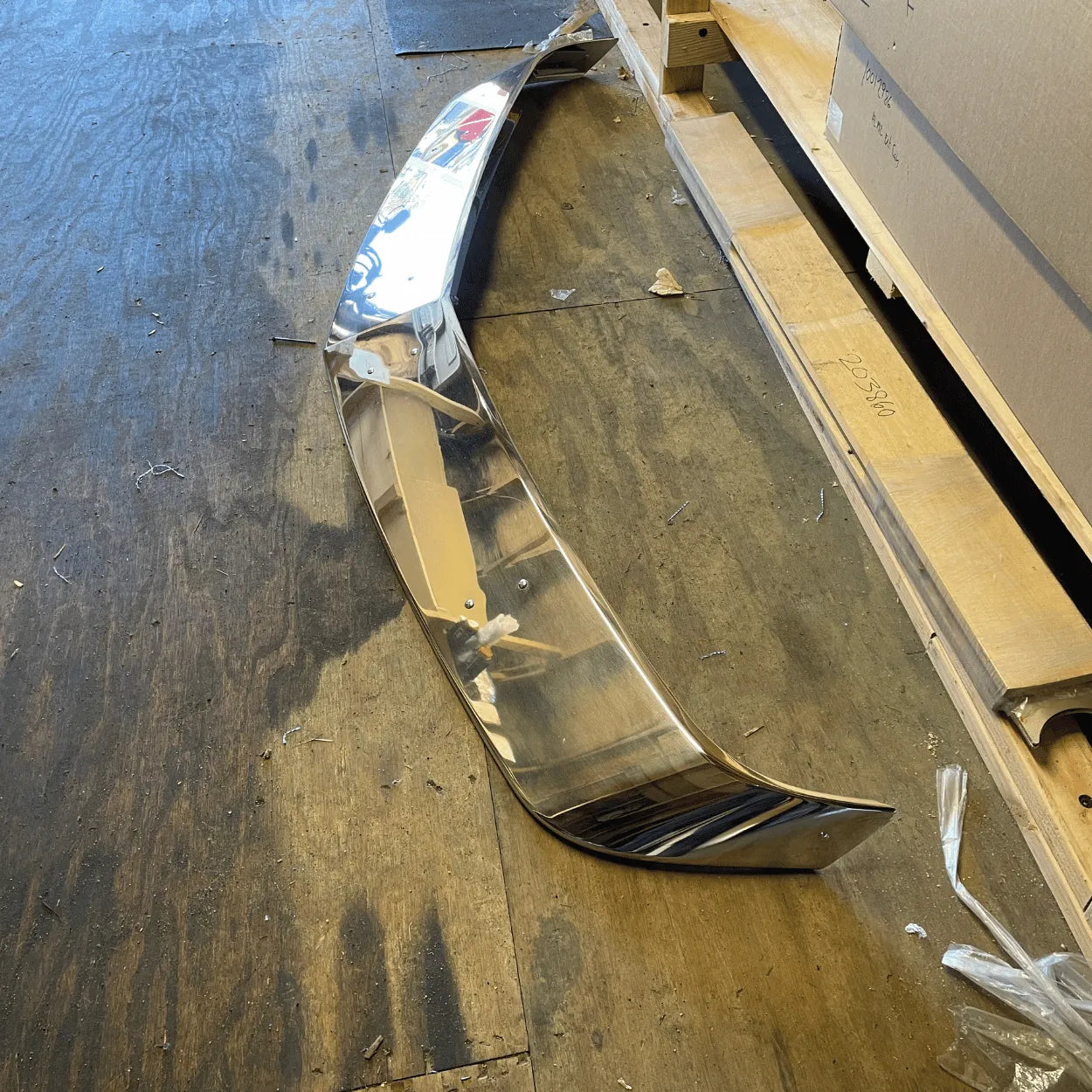 R73-6056 Stainless Steel Sunvisor for Peterbilt 589