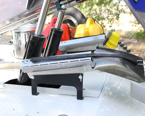 broom and shovel holder - tool holder - organization