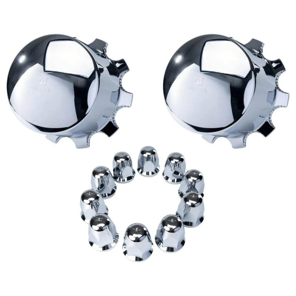 premium alcoa chrome hub cap covers for the rear axles - #077188DT