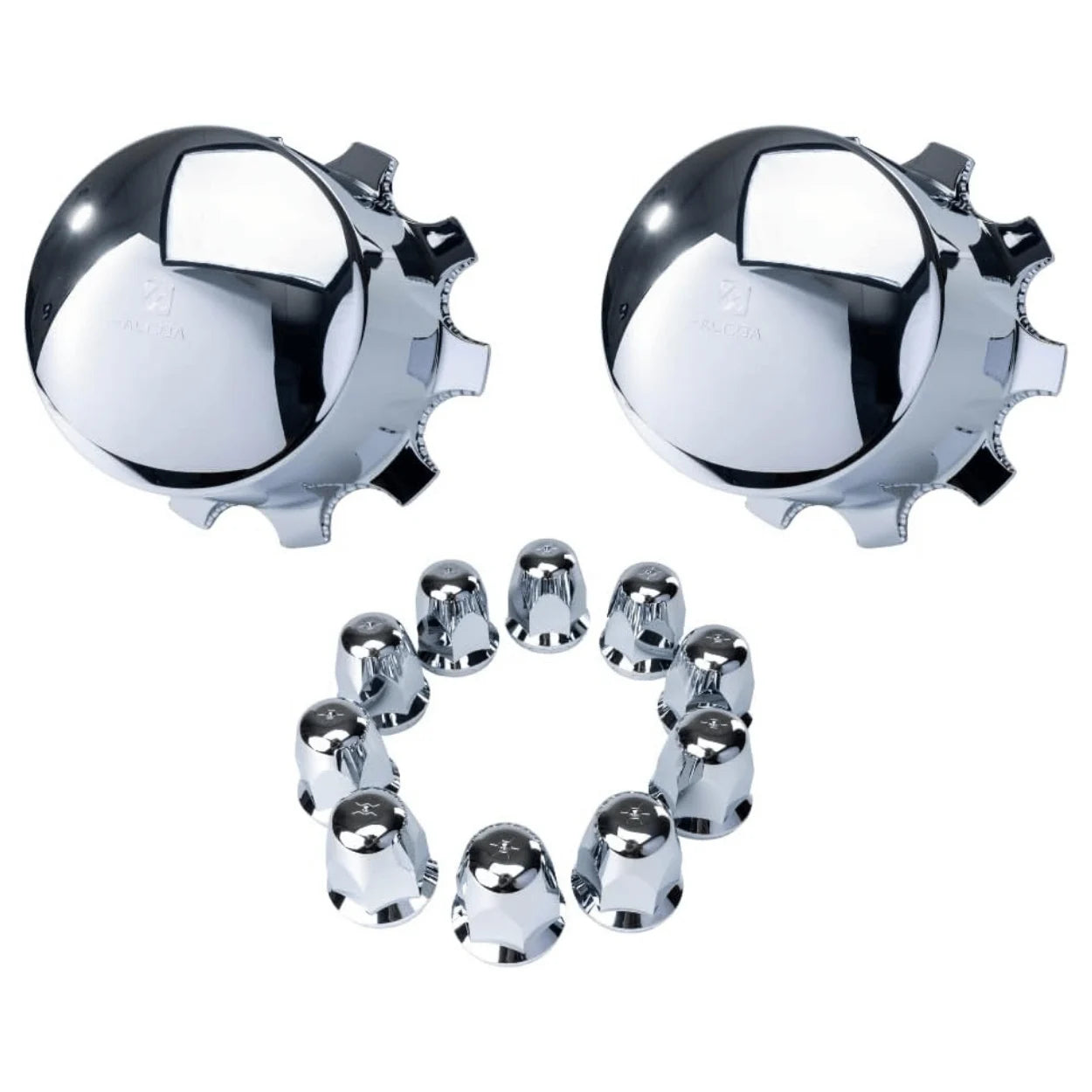 premium alcoa chrome hub cap covers for the rear axles - #077188DT