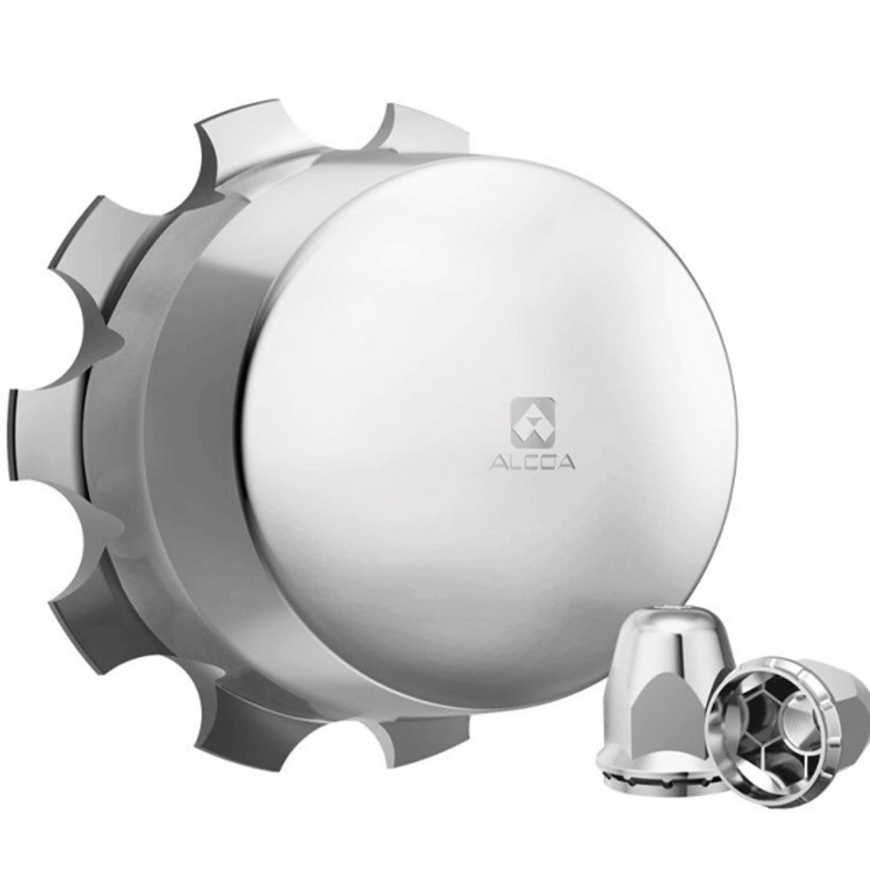 premium alcoa chrome rear axle hub cap covers - #077188DT
