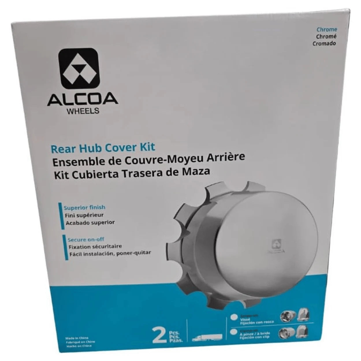 Alcoa ABS Chrome Rear Hub Cap Cover - 077188DT