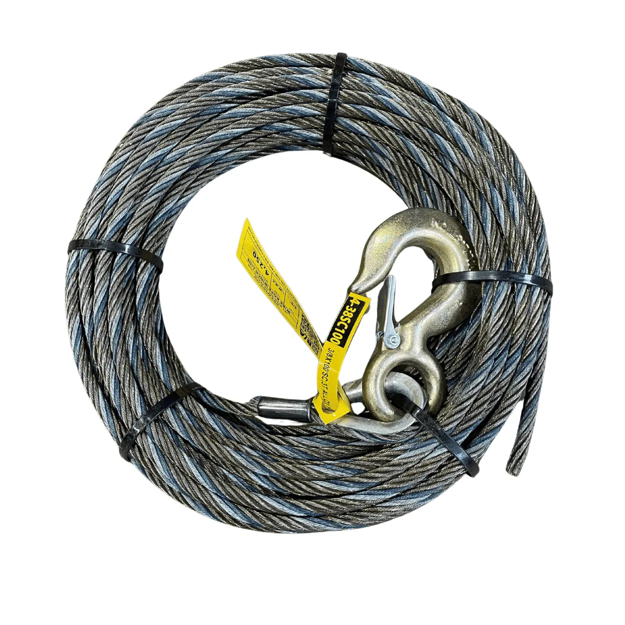 b/a products 3/8" steel core wire cable with alloy hook