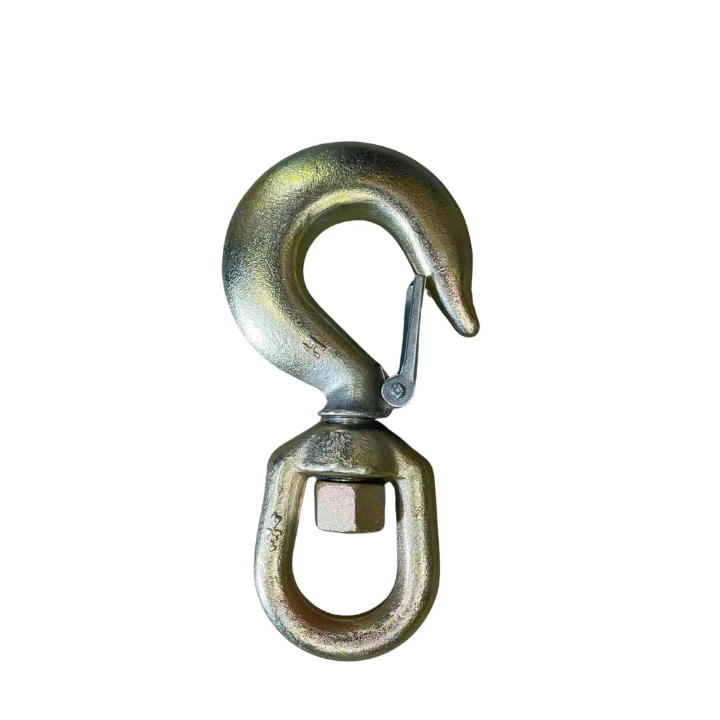 Back of B/A 4-5TASHL swivel hook showing forged B/A and 5T WLL markings