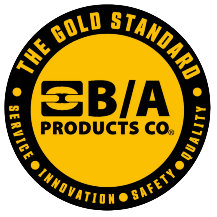 B/A Products Co. Logo. maker of tie down straps, ratchet straps, and other cargo control supplies