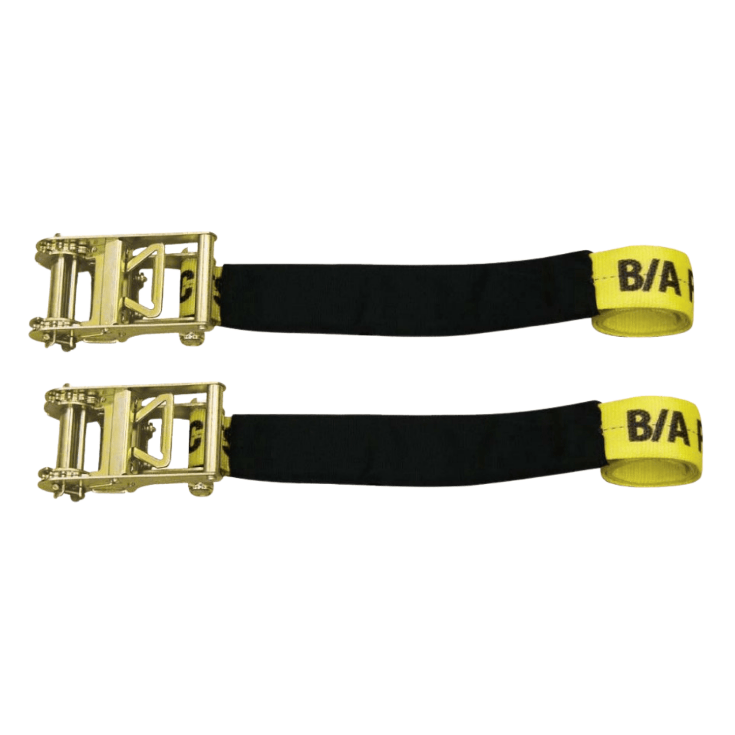b/a products underlift tie down ratchet strap with short ratchet and protective sleeve. excellent tie down straps for towing and recovery